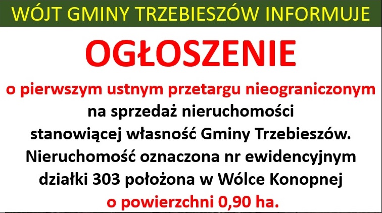 SPRZEDAŻ NIERUCHOMOŚCI W WÓLCE KONOPNEJ ( po byłej szkole)