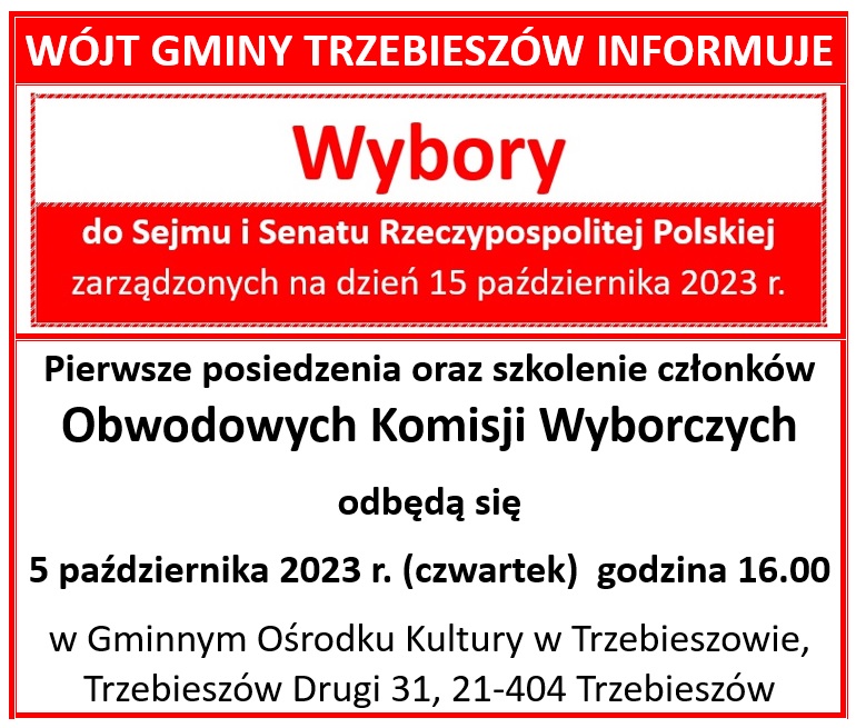 Pierwsze posiedzenia oraz szkolenie członków Obwodowych Komisji Wyborczych