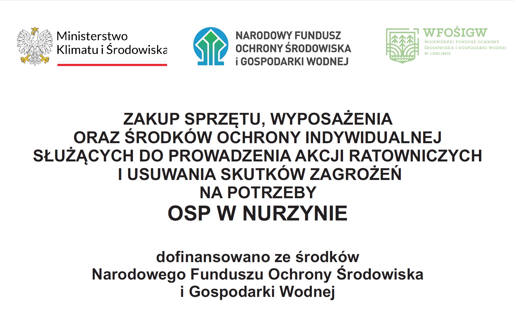 Nowy sprzęt ratowniczy dla OSP w Nurzynie