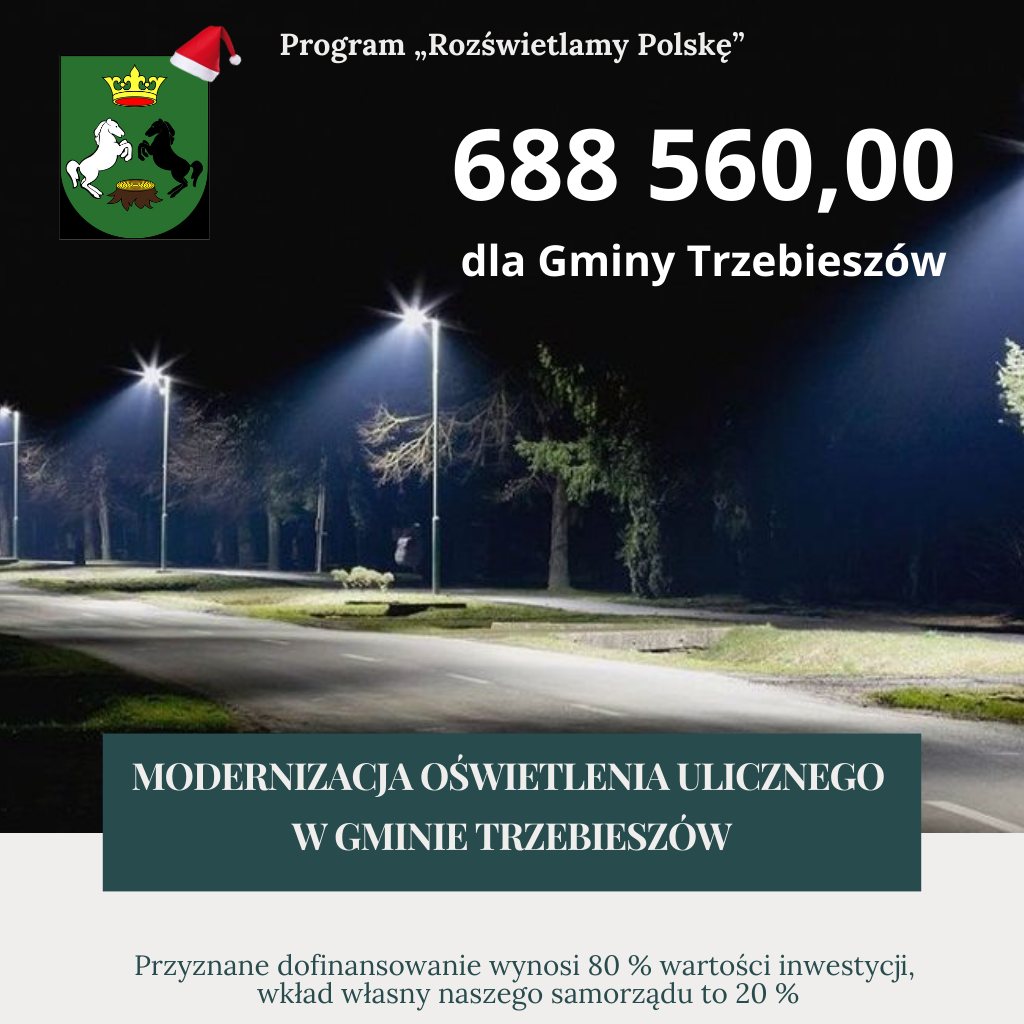 Mamy dobrą wiadomość dla naszych mieszkańców. Rozświetlimy gminę …