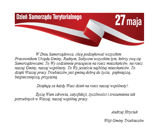 27 maja Dzień Samorządu Terytorialnego