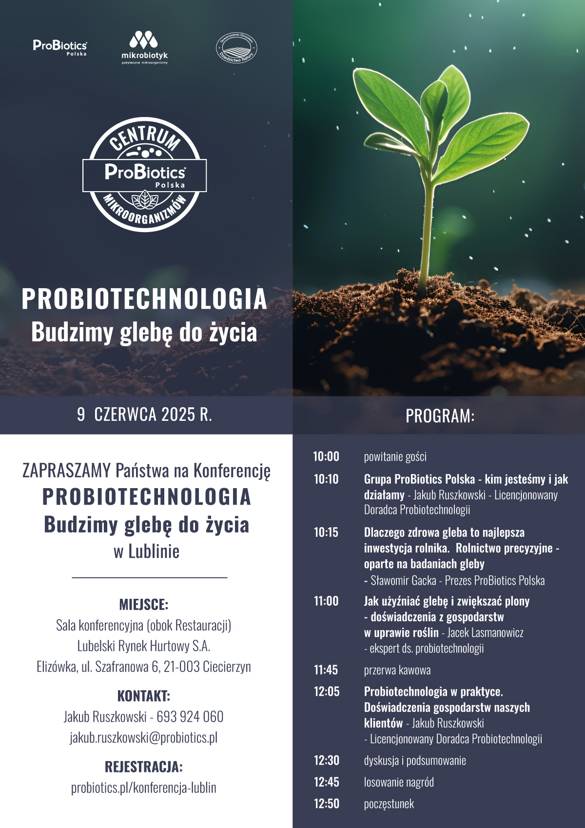 Zaproszenie na Konferencję „Probiotechnologia – Budzimy glebę do życia”